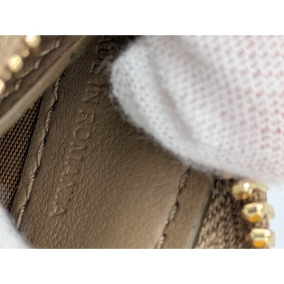 Burberry MN Zip Around Check Canvas Coin Wallet Pale Cameo 8084527 - Picture 10 of 11